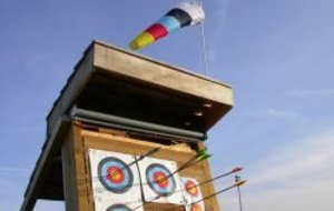 Une manche à air sur le terrain